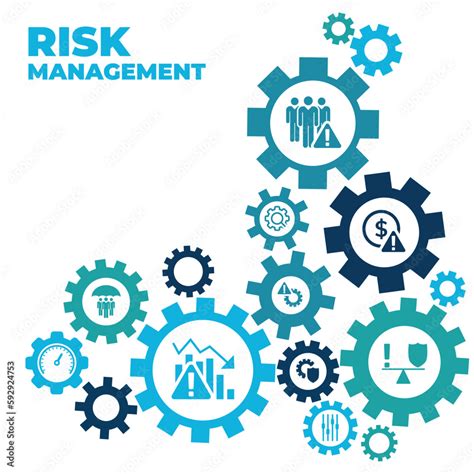 Risk Management Vector Illustration Concept With Icons Related To Risk