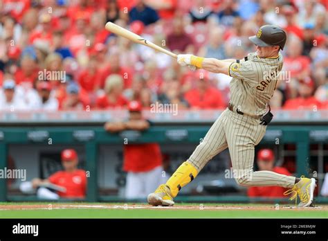 San Diego Padres Jake Cronenworth Bats During A Baseball Game Against