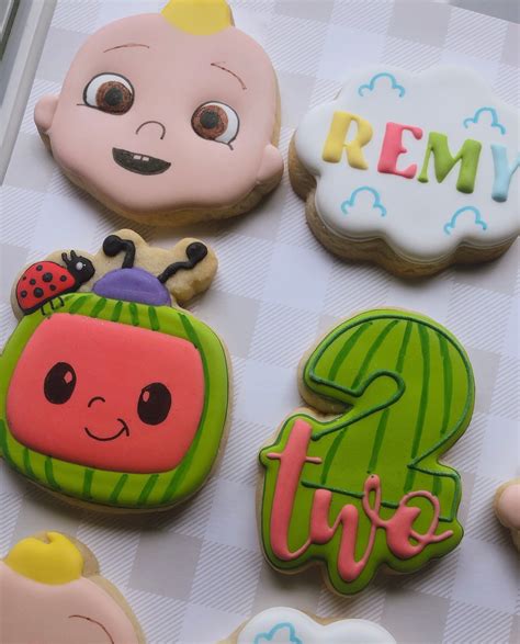 Cocomelon Themed Birthday Party Cookies Etsy Ireland