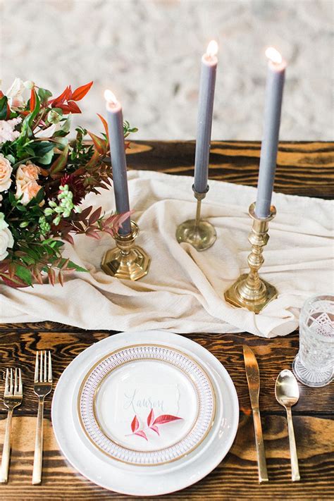Romantic Table Setting Inspiration Winery Vow