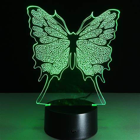 Wholesale 7 Colorful Artificial Butterfly Led Night Light Home Party