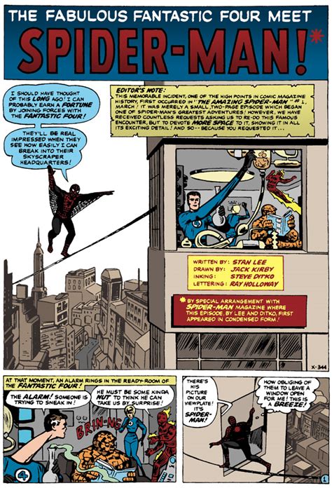 The Original Marvel Universe Fantastic Four Meet Spider Man Recolored