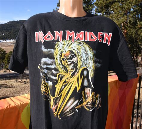 Vintage 00s Iron Maiden T Shirt Heavy Metal Band Black Tee Large Etsy