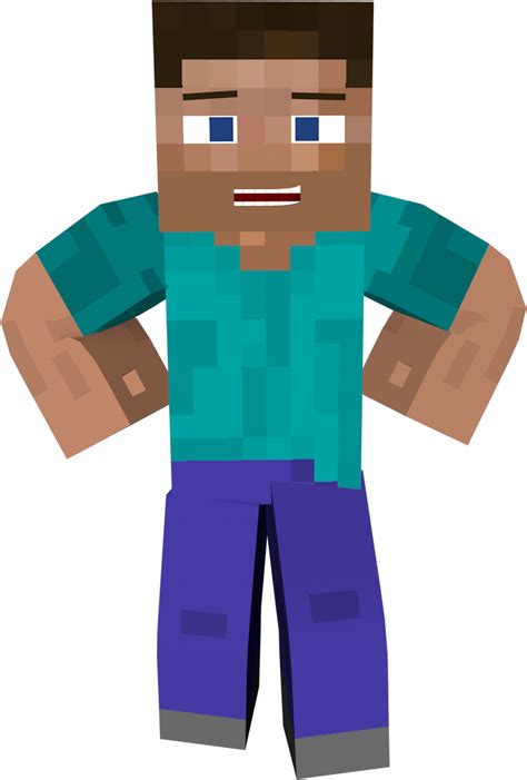 Download Minecraft Steve Skin Render Png Image With No Background