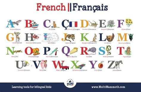 Frenchenglish Alphabet Placemat Multimammoth