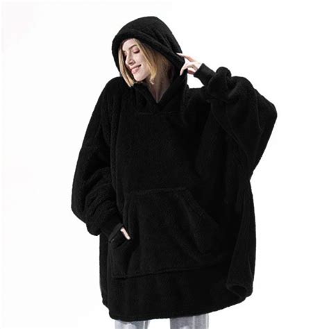 Hoodie Blanket Oversized Ultra Plush Comfy Sherpa Giant Big Hooded