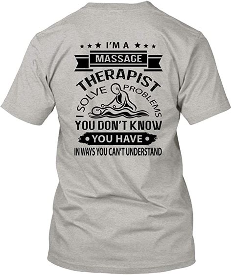 dgshirt men s i am a massage therapist unisex short sleeve shirt tee shirt uk clothing