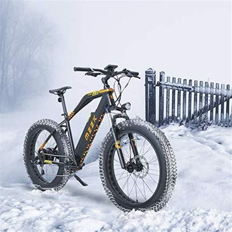 Mzzk 500w Electric Mountain Snow Bike With 26 Inch Fat Tires And Remov