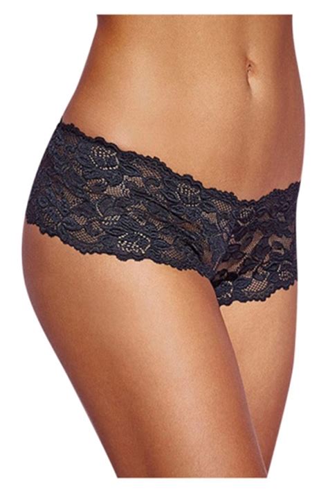 Black Plus Size Lace See Through Sexy Womens Panty Pink