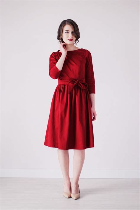 Sukienka Melia Czerwona Marie Zélie Fashion Dresses High Neck Dress