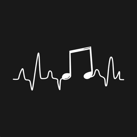 Music Note Heartbeat Music Lover And Musicians Music Heartbeat T