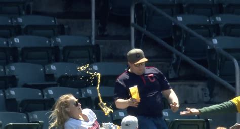 Look Mlb Fans Embarrassing Foul Ball Catch Goes Viral The Spun Whats Trending In The