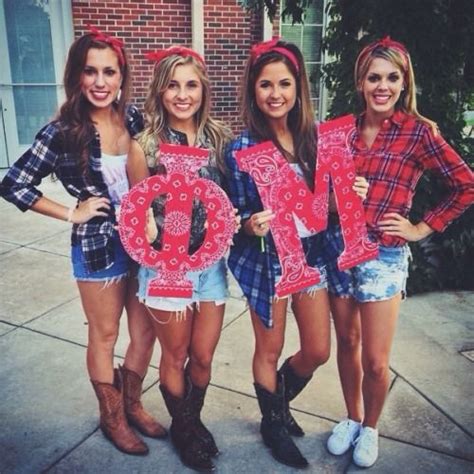 Western Themed Phi Mu Letters Phimu Spirit Week Outfits Homecoming