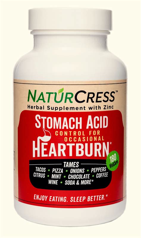 Naturcress Natural Heartburn Relief Supplement Works 2 Ways Fast