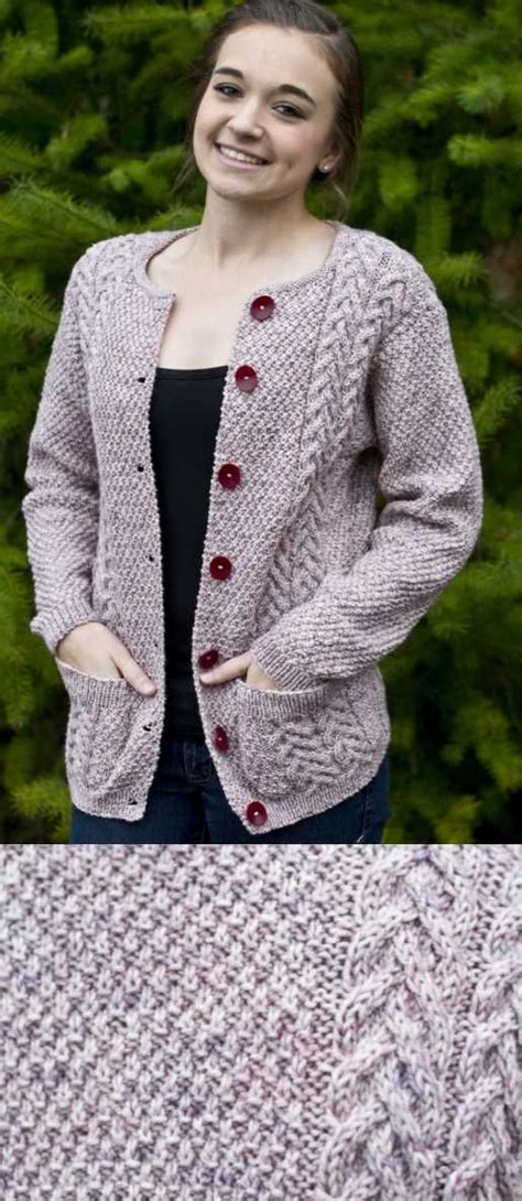 Joans Cardigan Free Knitting Pattern Ladies Cabled Cardigan