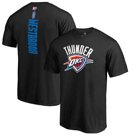 Russell Westbrook Oklahoma City Thunder Black Alt Backer Name And Number