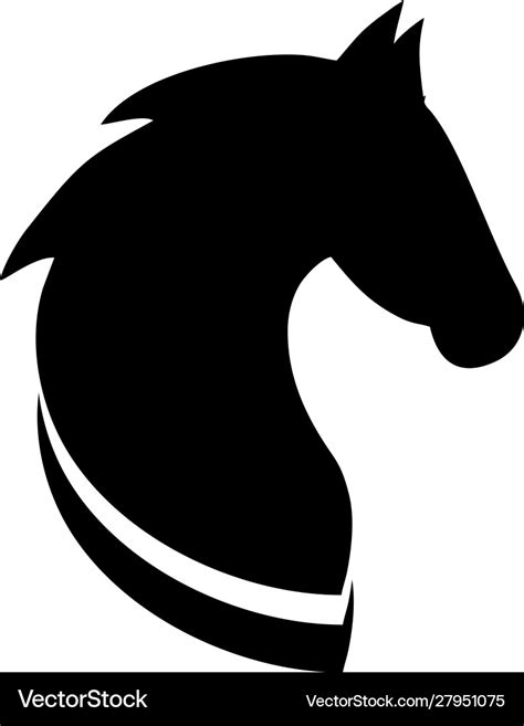 Black Head Horse Icon Royalty Free Vector Image