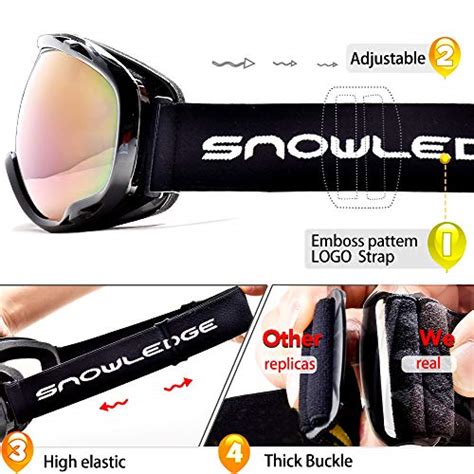 Hubo Sports Snow Goggles With Otg For Men Women Adultski Snowboard Goggles Of Dual Lens With
