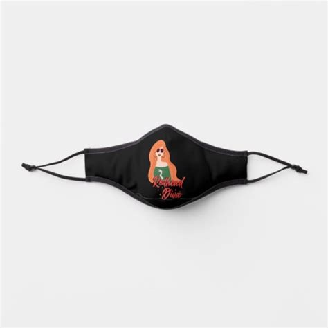 Funny Redhead Diva Redhead Ginger Red Hair Quote Premium Face Mask Zazzle