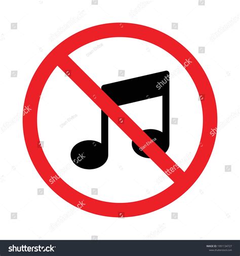 No Music Sound Icon Vector Stock Vector Royalty Free 1991134727