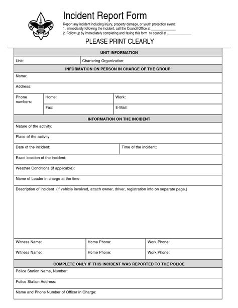 Medical Incident Report Form Template | Incident report form, Incident report, Report writing