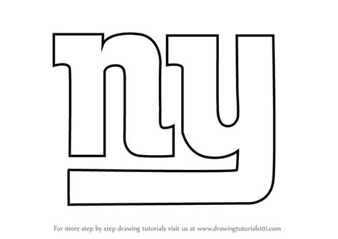 Learn How To Draw New York Giants Logo Nfl Step By Step Drawing