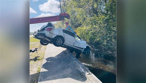 Fhp Woman Dies After Vehicle Plunges 20 Feet Into Pond Following Crash