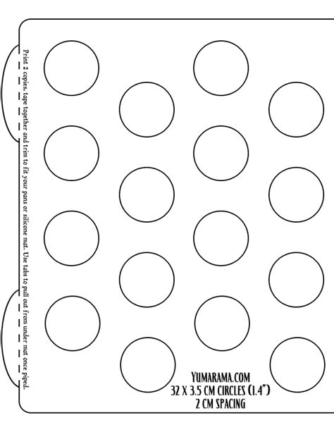 French macaron template has turned out to be the hottest trend in making macarons for those who are fond of this pastry. Printable 1 Inch Macaron Template Circle | Macaron ...