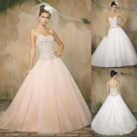 Blush Ball Gown Wedding Dress Dresses Wedding Dresses Strapless