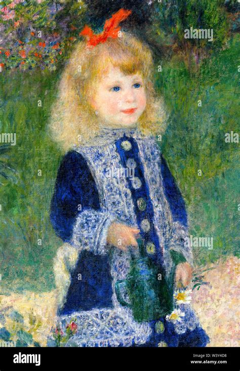 Pierre Auguste Renoir A Girl With A Watering Can Painting Detail