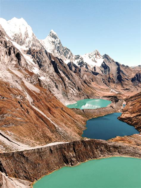 Three Lakes Mirador Cordillera Huayhuash Peru 1829x2440 Nature
