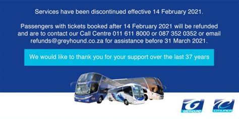Greyhound And Citiliner Closing Operations Carletonville Herald