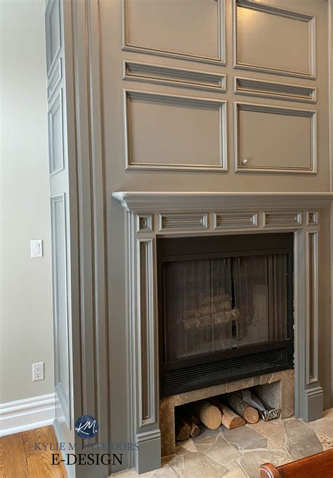 Fireplace Surround And Builtin Cabinets Painted Benjamin Moore Amherst