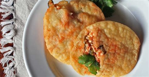 Mexican Gorditas Stuffed With Poblano Peppers And Queso Fresco