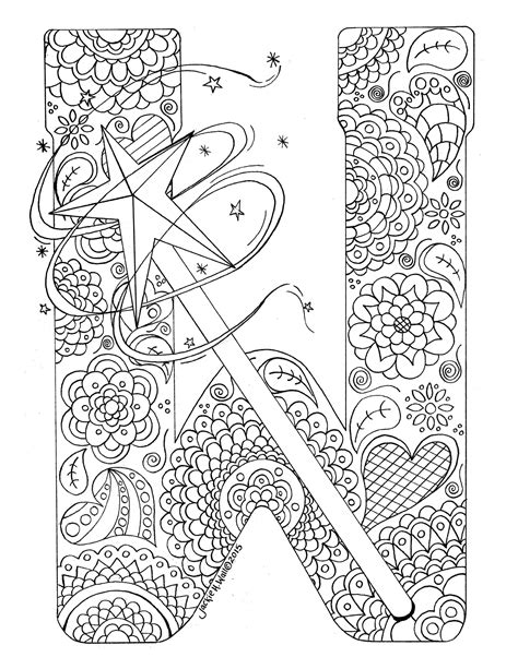 Letter W Colouring Page Jackie Wall Studio