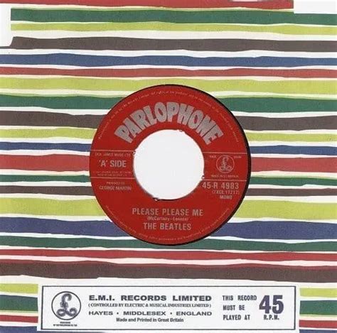 The Beatles Please Please Me Vinyl Record Single 7 Inch Parlophone