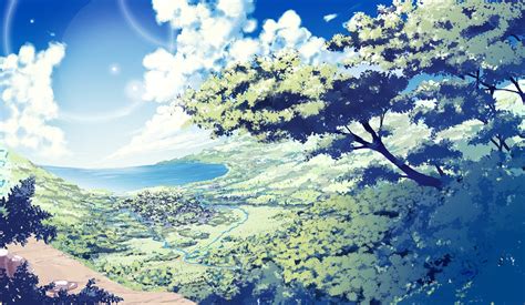 600x1024 Resolution Tree Anime Illustration Anime Landscape Sky