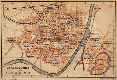 Map Of Carcassonne 1914 Secteur Sauvegardé 2012 à Droite Le Plan De