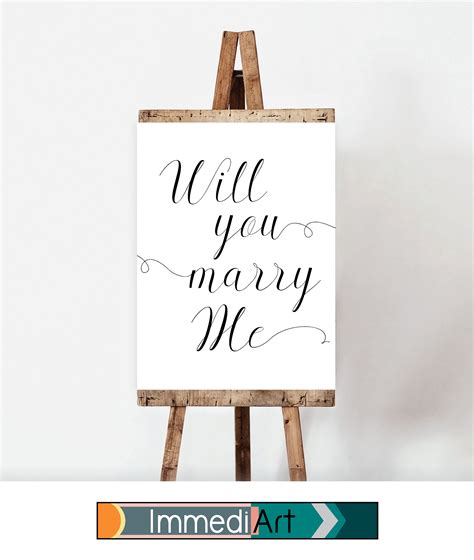 Will You Marry Me Sign Digital Download Multiple Sizes Proposal Sign