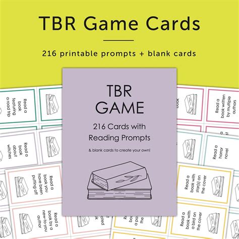 Tbr Game Printable Reading Prompts Cards What To Read Next Pdf