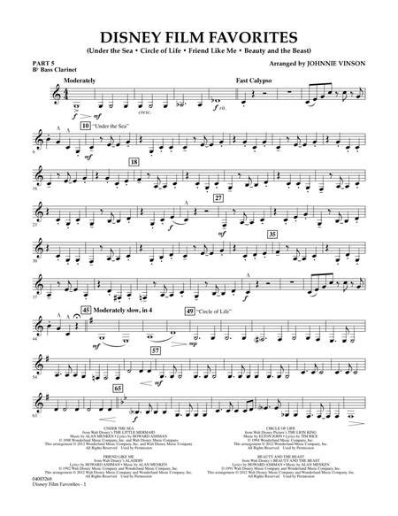 Disney Film Favorites Pt5 Bb Bass Clarinet By Digital Sheet