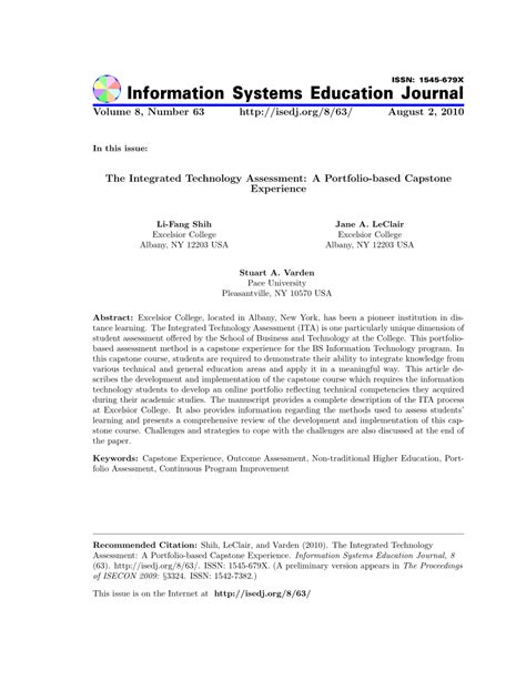 Examples Of College Capstone Papers ~ Examples Of College Capstone
