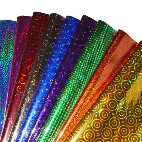 Kuber Selection Pack Of Sheets Plastic Holographic Metallic Colour