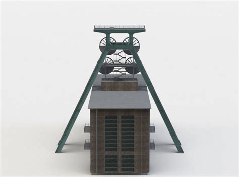 3d Model Shaft Tower Vr Ar Low Poly Cgtrader