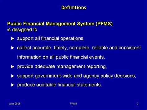 Integrated Public Financial Management Systems Pfms Cem Dener