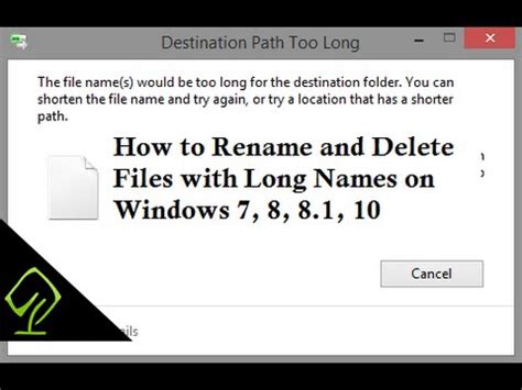 The short answer is that someone should file bankruptcy in the. How to Rename and Delete Files with Long Names on Windows ...