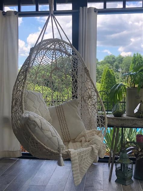 Pbteen.com has been visited by 10k+ users in the past month Knotted Melati Hanging Chair | Hanging chair living room ...