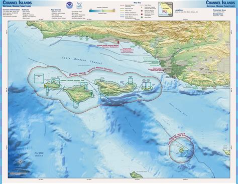 Channel Islands National Marine Sanctuary Map Mappery