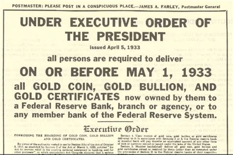 this day 80 years ago fdr s evil executive order required citizens to turn in all gold to the