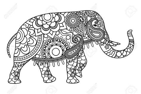 Coloring Animals Elephant Coloring Page Elephant Icon Mandala